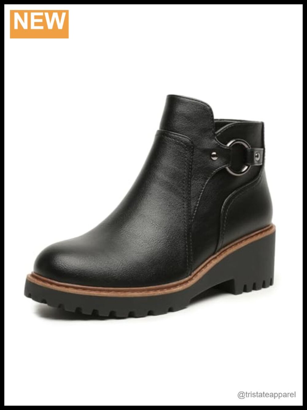 Womens Ankle Boots Chunky Low Heel Short Booties Dress Fall